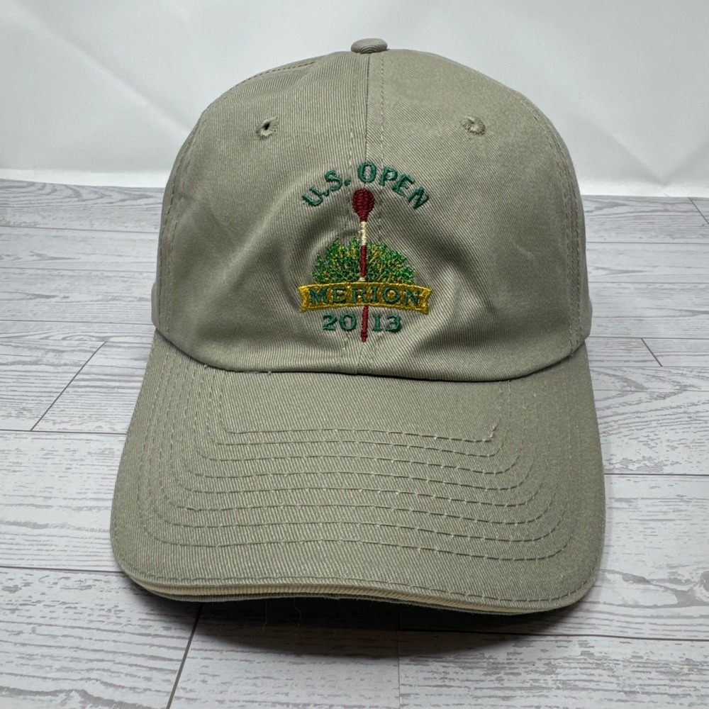 USGA Member 2013 U.S. Open Merion Golf‎ Hat Mens Khaki Tan Adjustable Dad Cap